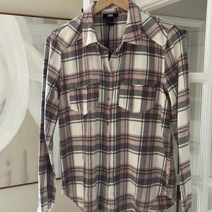 NWT Paige plaid lightweight flannel shirt